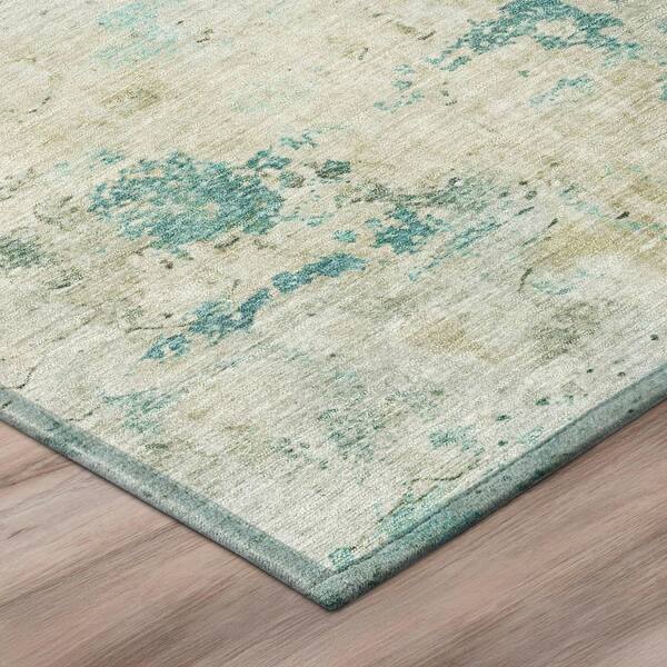 Chantille Machine Washable Indoor/Outdoor Abstract ACN2869 Teal 2 ft. x 3 ft. Accent Rug