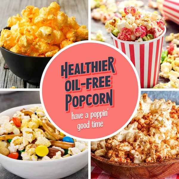 Nostalgia 1040 W 128 oz Red Air-Pop Popcorn Machine NAPH16RDSB6A