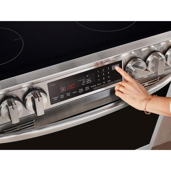LG 6.3 Cu. ft. Smart Wi-Fi Enabled Probake Convection Instaview Dual Fuel Slide-in Range with Air Fry