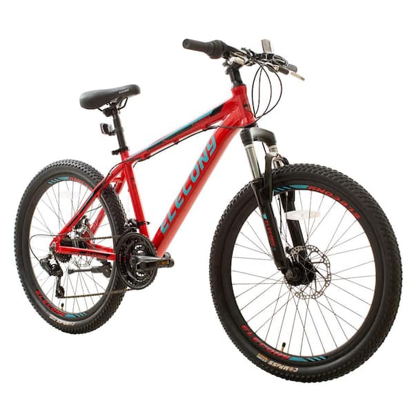 Cesicia 24 in. Steel Mountain Bike with 21-Speed in Red for Teenagers  jinxBike22 - The Home Depot