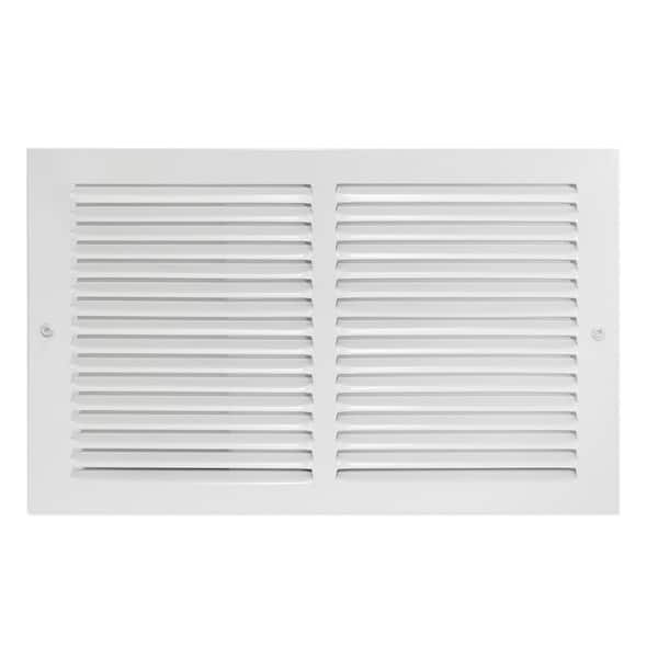 EZ-FLO 14 in. x 8 in. Steel Return Air Grille , White 61643 - The Home ...