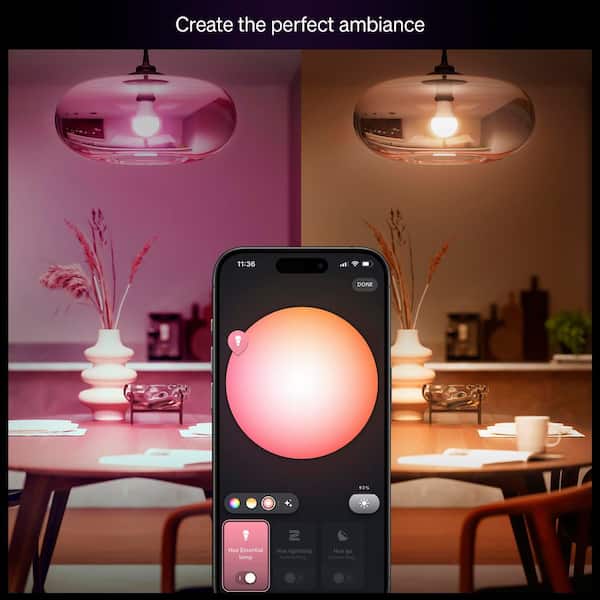 Philips Hue Essential 60-Watt Equivalent A19 Smart LED Color