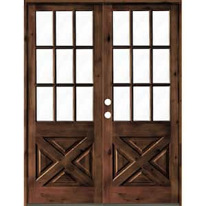 Steves & Sons 68 in. x 80 in. Savannah Clear 6 Lite RHIS Mahogany Stained  Wood Prehung Front Door with Double 14 in. Sidelites M6410-143014-CT-4IRH -  The Home Depot