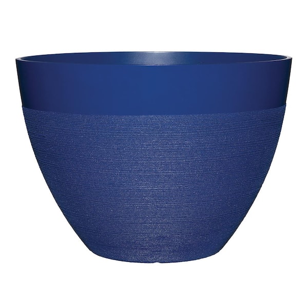 Unbranded Decatur 20 in. Sapphire Blue Resin Planter