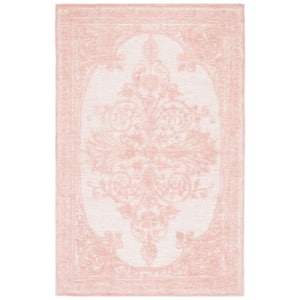 Metro Pink/Ivory 3 ft. x 5 ft. High-Low Floral Area Rug