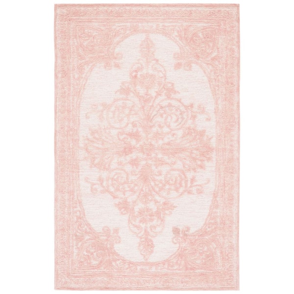 SAFAVIEH Metro Pink/Ivory 4 ft. x 6 ft. High-Low Floral Area Rug