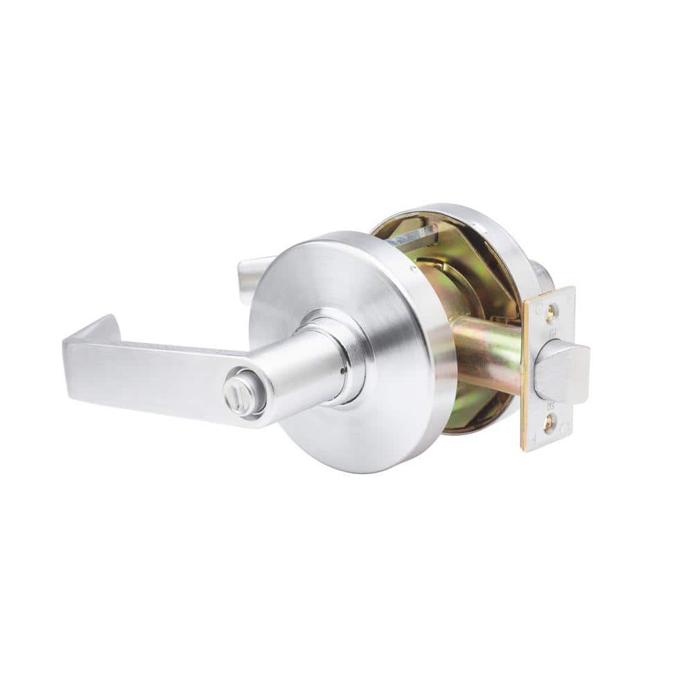 Taco Heavy Duty Brushed Chrome Grade 1 Commercial Cylindrical Privacy Bed/Bath Door Handle with