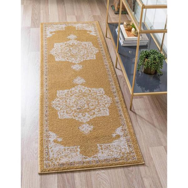 Utopia Helios Yellow 2' 7 x 10' 0 Area Rug