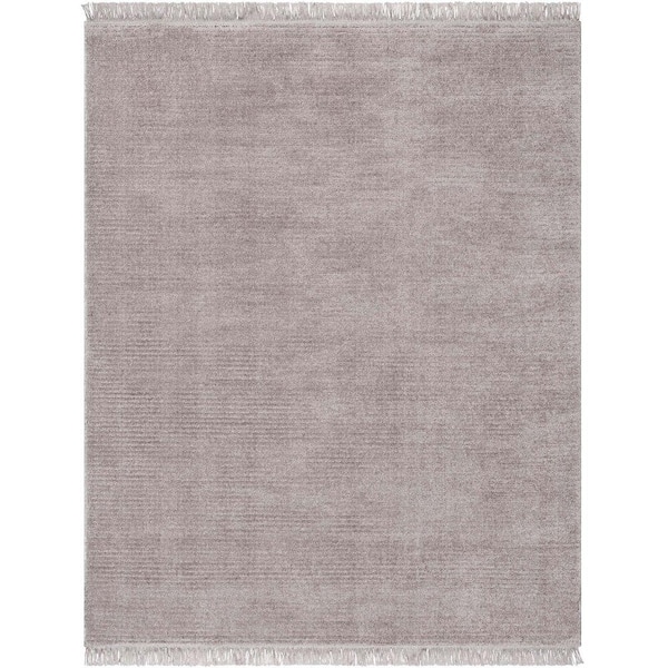 Marina Carlow Modern Solid Shag, Ivory 5 ft. 3 in. x 7 ft. 3 in., Area Rug