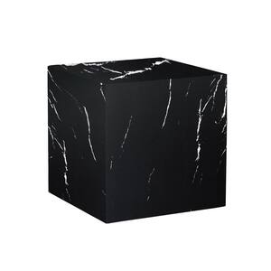 Black MDF Square Outdoor Side Table 1-Piece