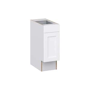 Mancos Bright White Shaker Assembled Accessible ADA Base Cabinet with 1 Drawer (12 in. W x 32.5 in. H x 23.75 in. D)