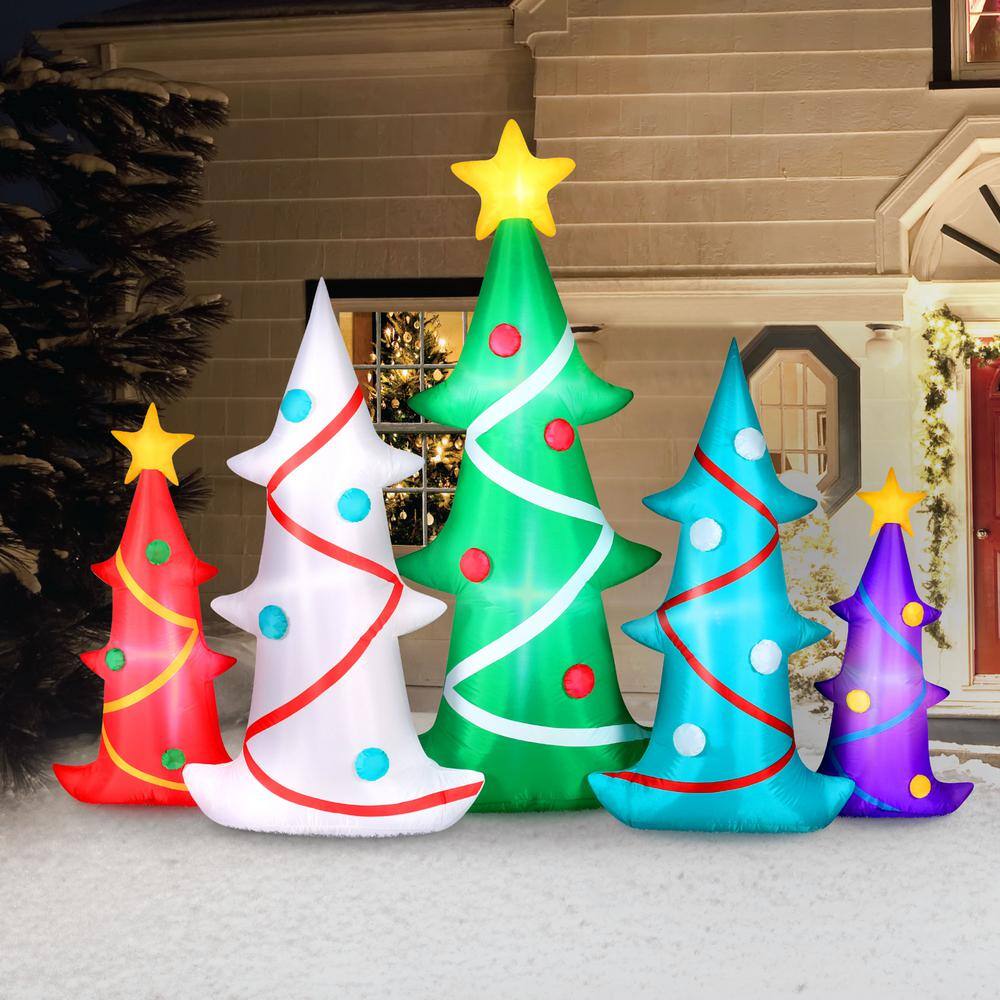 Occasions 6 ft LED Inflatable Multicolor Christmas Trees
