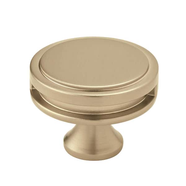 Amerock Oberon 1-3/4 in. (44mm) Modern Golden Champagne Round Cabinet Knob