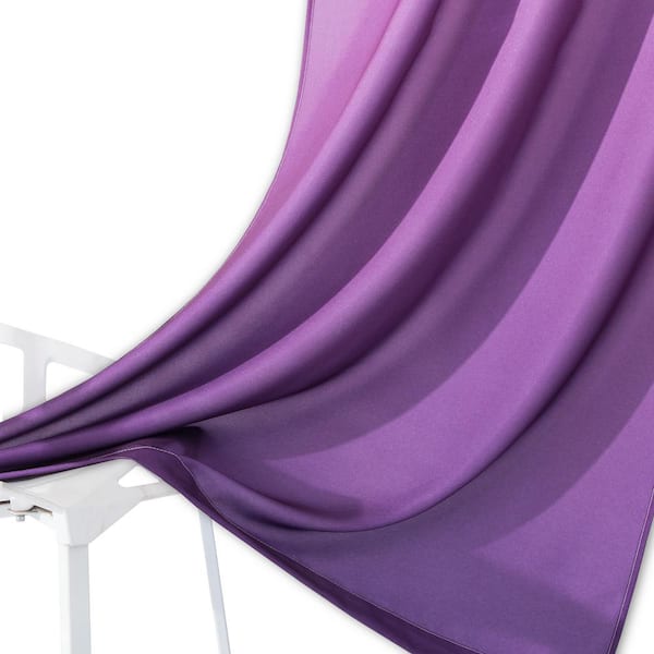 Dainty Home Purple Ombre Rod Pocket Room Darkening Curtain - 40 in