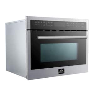 24 in. Electric Convention Wall Oven with Built-In Microwave in Stainless Steel