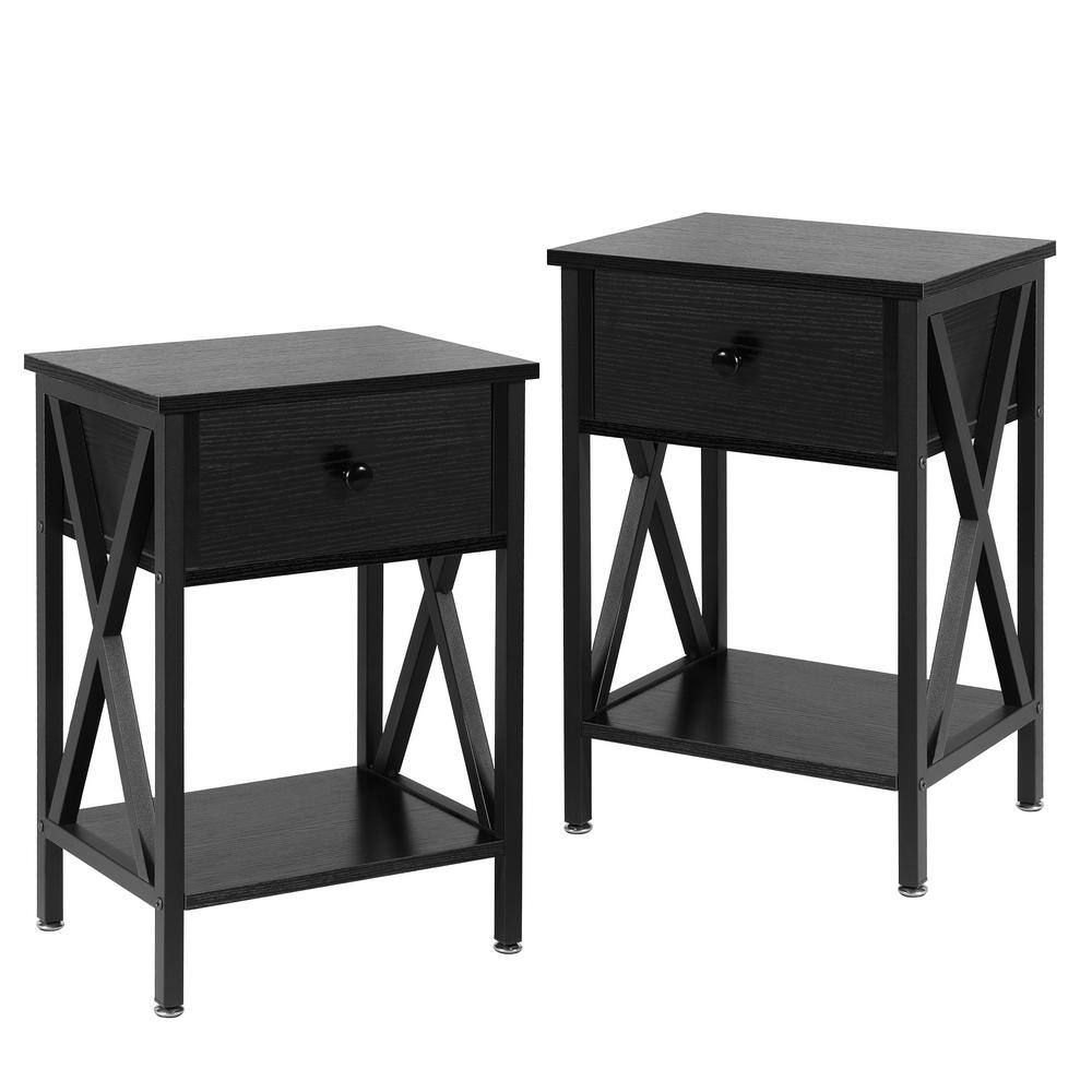 VECELO Nightstands XDesign Side End Table Night Stand Storage Shelf