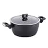 Korkmaz Galaksi 7 Piece Non Stick Aluminum Cookware Set in Black 985120755M  - The Home Depot