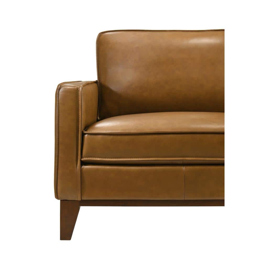 Caspar 2-Piece Caramel Brown Leather Living Room Set