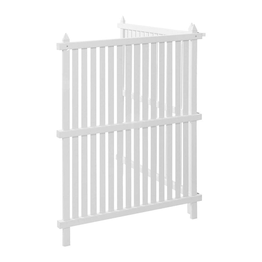 36 in. x 45 in. 2-Panel Vinyl Outdoor Privacy Screen with Stakes, White price history on PriceWatchPro