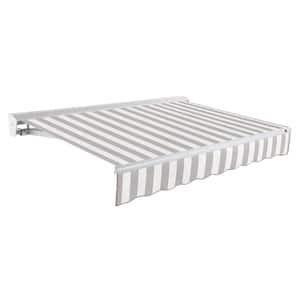 16 ft. Destin Manual Retractable Awning with Hood (120 in. Projection) Gray/White