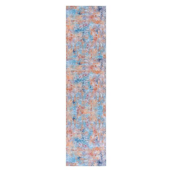 2 X 10 Multi-Colored Abstract Washable Area Rug for Bedroom, Dining Room, Living Room