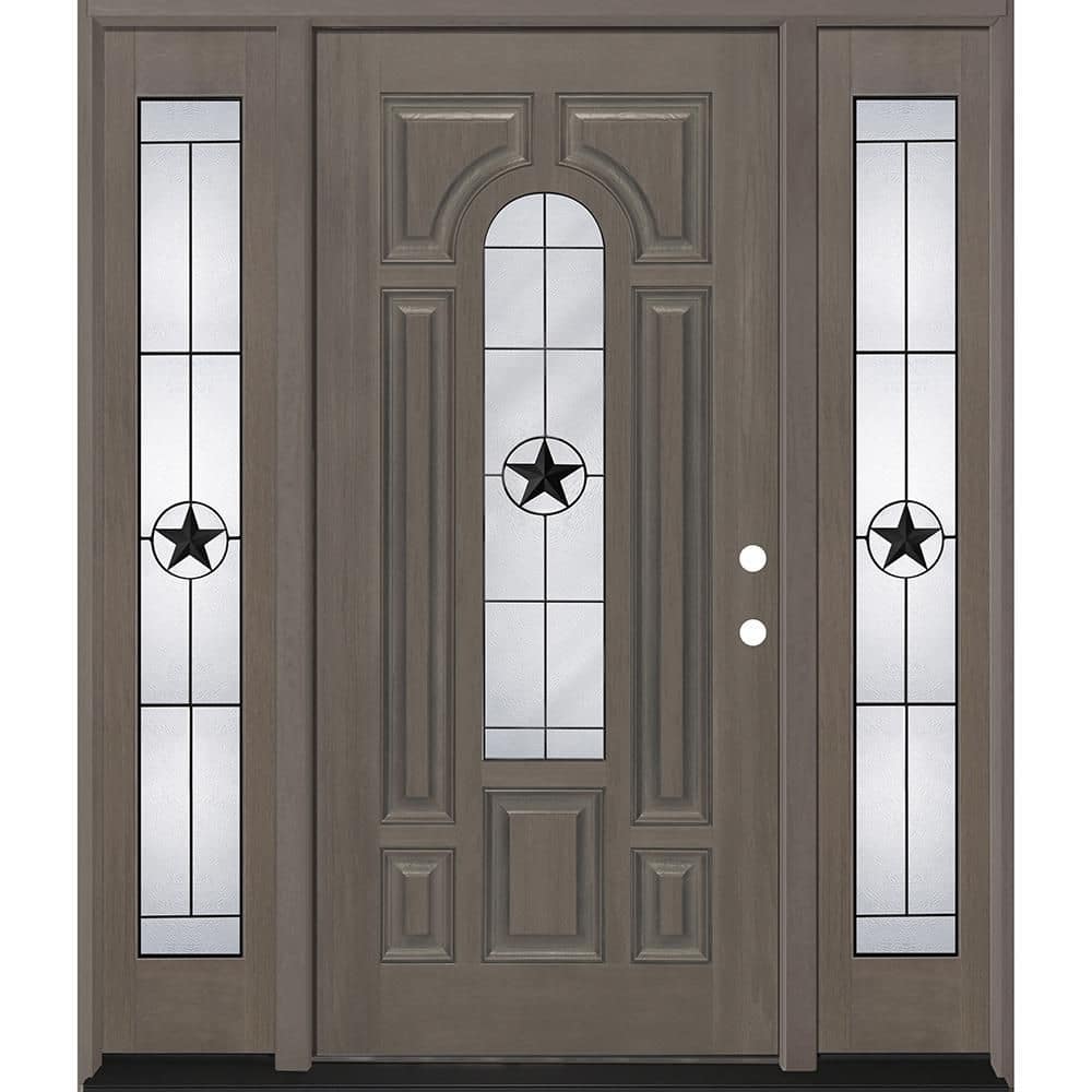 Regency 68 in. x 80 in. CenterLite Alamo Glass LHIS Ashwd Mahogany Fiberglass Prehung Front Door w/14in-Full SLs 6-9/16 price history on PriceWatchPro