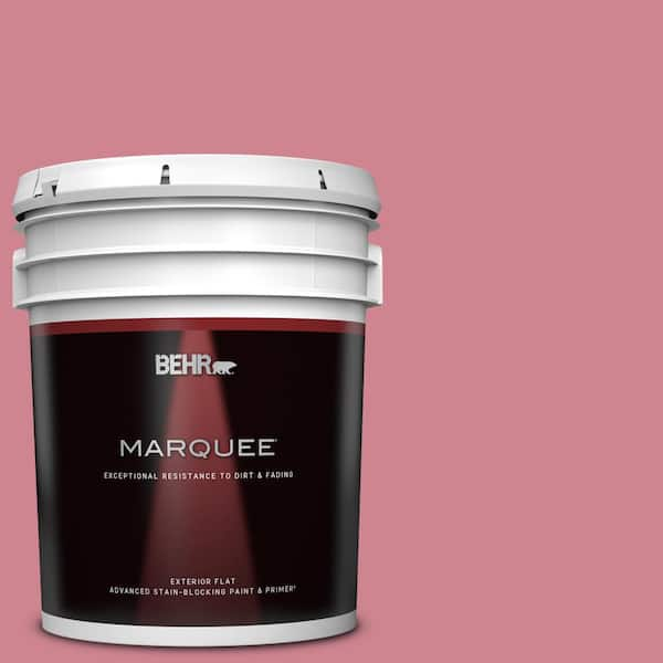 BEHR MARQUEE 5 gal. #130D-4 Rose Sachet Flat Exterior Paint & Primer