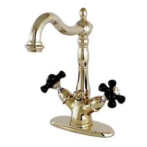 Duchess Single Hole 2-Handle Bathroom Faucet in Polished Brass