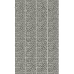 Grey Geometric Squares Print Non-Woven Non-Pasted Textured Wallpaper 57 sq. ft.