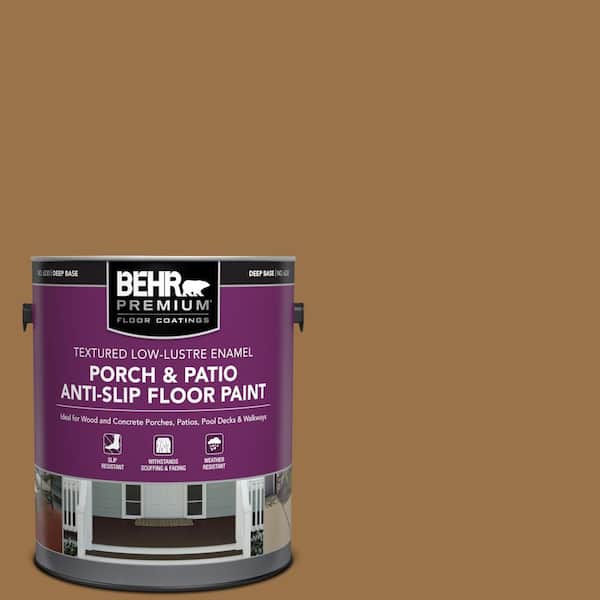 BEHR PREMIUM 1 gal. #PPU4-17 Olympic Bronze Textured Low-Lustre Enamel Interior/Exterior Porch and Patio Anti-Slip Floor Paint