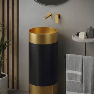 Alberton Single Handle Wall Mounted Bathroom Faucet in Gold