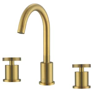 Nova 8 in. Widespread 2-Handle Bathroom Faucet in Brushed Titanium Gold