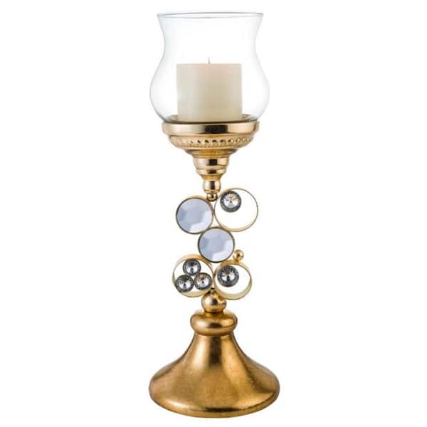 HomeRoots Gold Crystal Votive Single-Pack