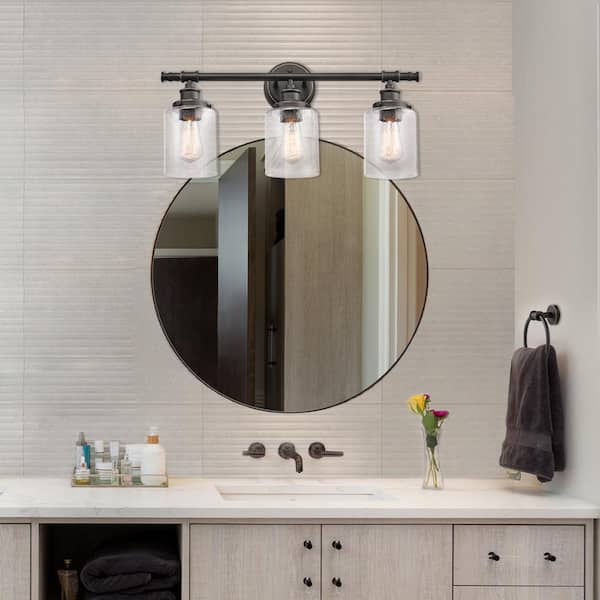 Bronze Bathroom Vanity Light Set, Bathroom Lighting Ideas Over Mirror Home Depot