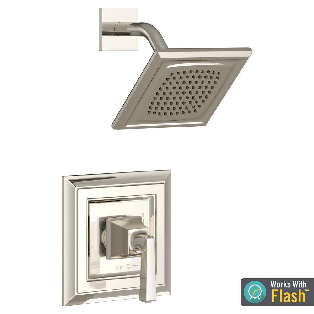 Polished Nickel Wall Mounted Rain Shower Trim Kit