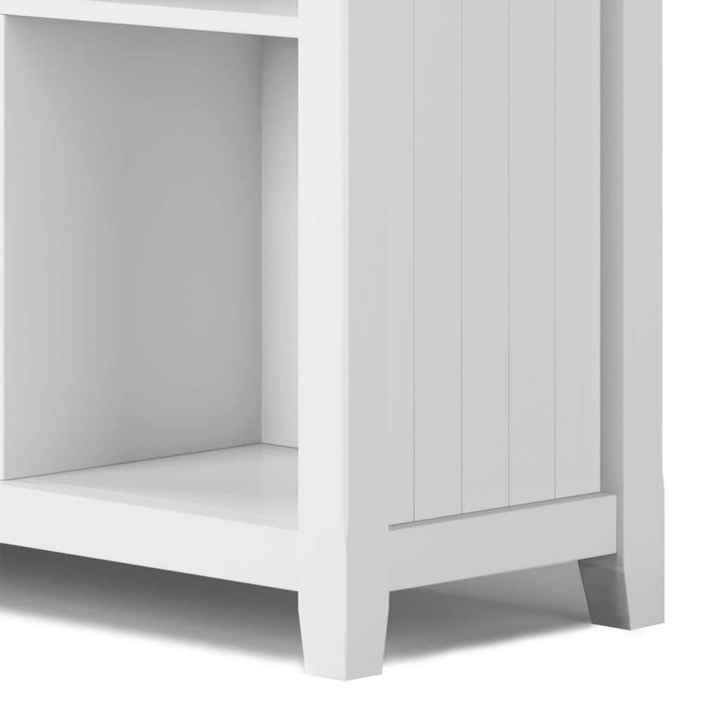 White Solid Wood 8-Cube Storage Sofa Table