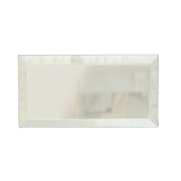 Apollo Tile Glister 3 in. x 6 in. Polished Clear Glass Mirror Subway Wall Tile (5 sq. ft./case) (40-pack)