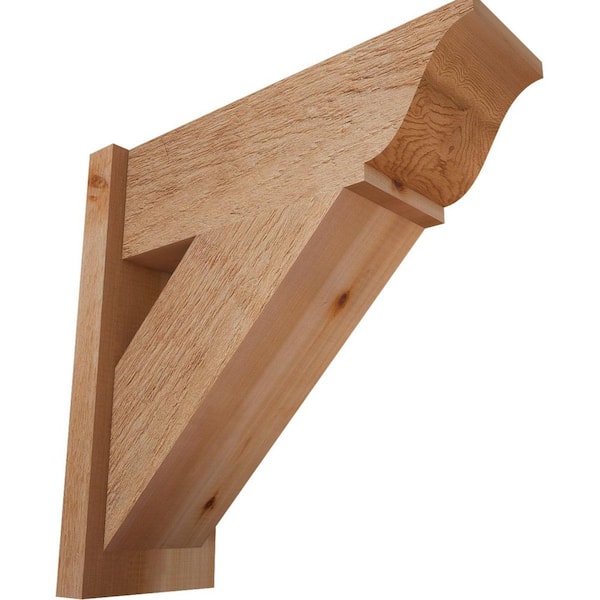 Ekena Millwork 8 in. x 22 in. x 22 in. Traditional Rough Sawn Western Red Cedar Outlooker