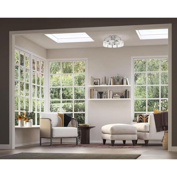 Fanin Collection 20.62 in. Indoor Outdoor 3-Blade Polished Chrome Luxe Ceiling Fan with Silver Blades