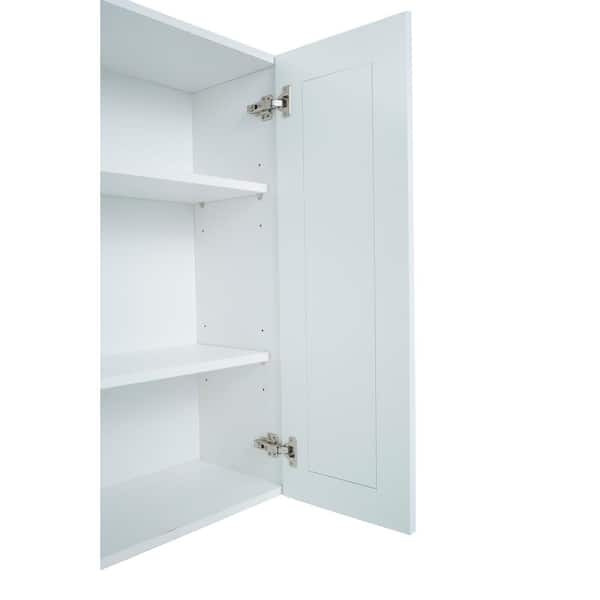 Cambridge Everest 27 in. W x 12 in. D x 36 in. H Ready to Assemble Shaker Wall Kitchen Cabinet in White