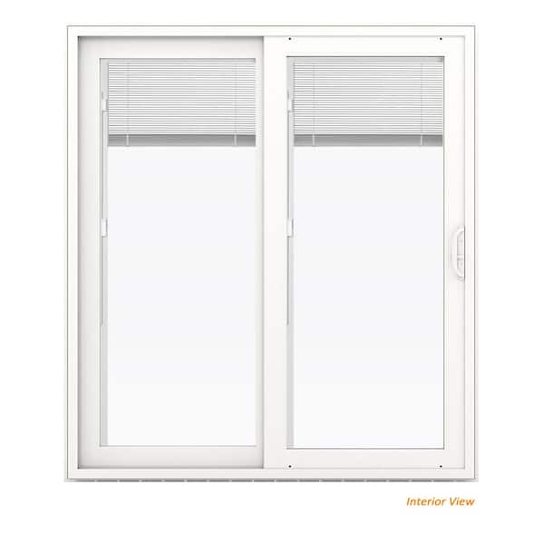 Reviews For Jeld Wen 72 In X 80 Premium White Vinyl Left Hand Full Lite Sliding Patio Door W Internal Blinds Prem T R 6068 Lh The Home Depot Lite Sliding Patio Door, Jeld Wen Builders Vinyl Sliding Patio Door Reviews