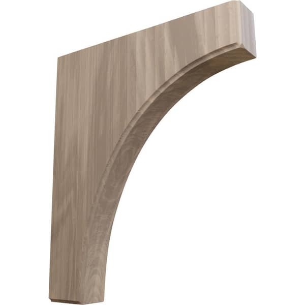 Ekena Millwork 1-3/4 in. x 10 in. x 12 in. Unfinished Wood Walnut Clarksville Corbel