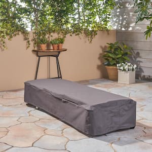 Shield Gray Fabric Chaise Lounge Cover