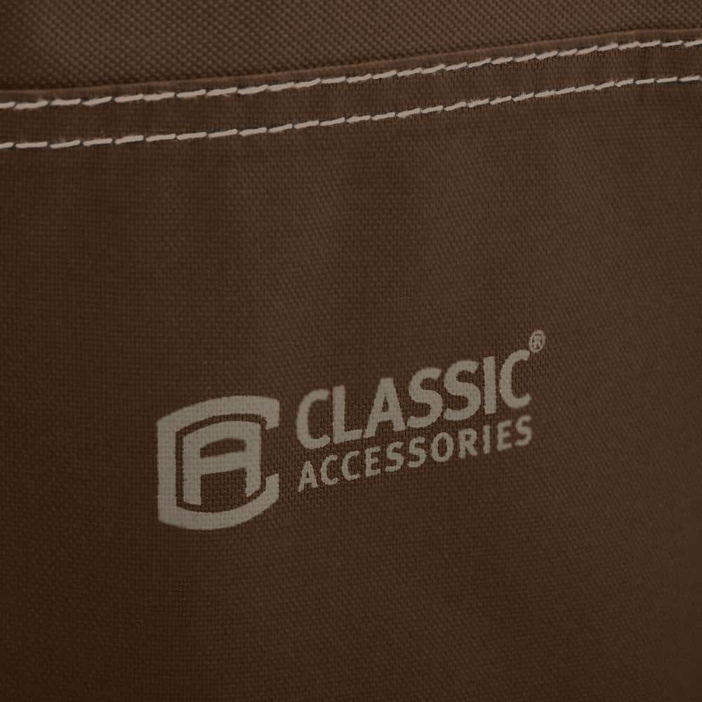 Madrona Waterproof Brown Round Fire Pit Cover with Handles