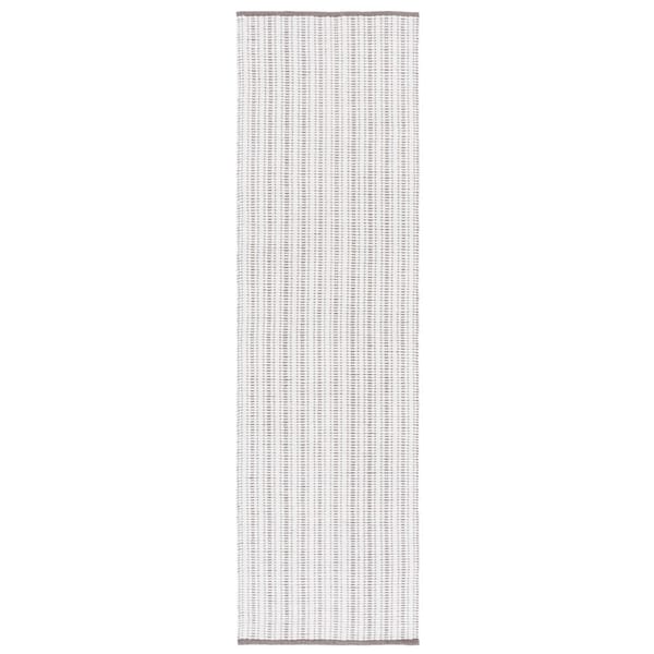 Vermont 2 ft. x 8 ft. Beige/Ivory Striped Modern Runner Rug