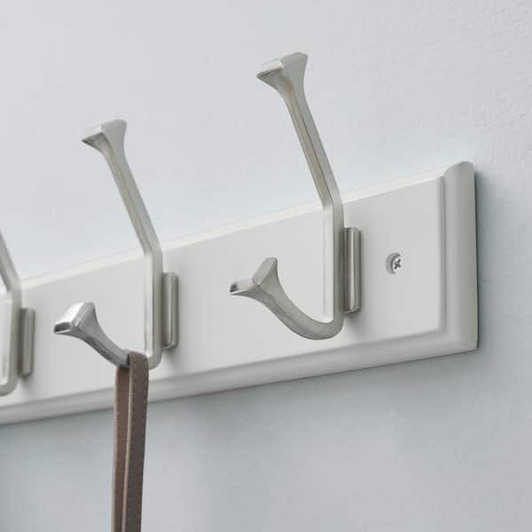 Wall Mounted Coat Rack 24 Inches with 6 Hooks - 2 Pack, Wall Coat Hooks Wall  Hat Hanger, Satin Nickel & White - AliExpress