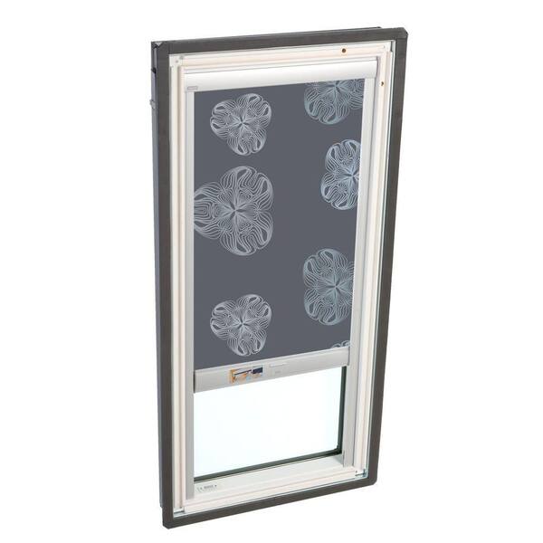 VELUX 21 in. x 26-7/8 in. Fixed Deck-Mounted Skylight w/  LowE3 Glass Metallic Gray Solar Powered Blackout Blind-DISCONTINUED