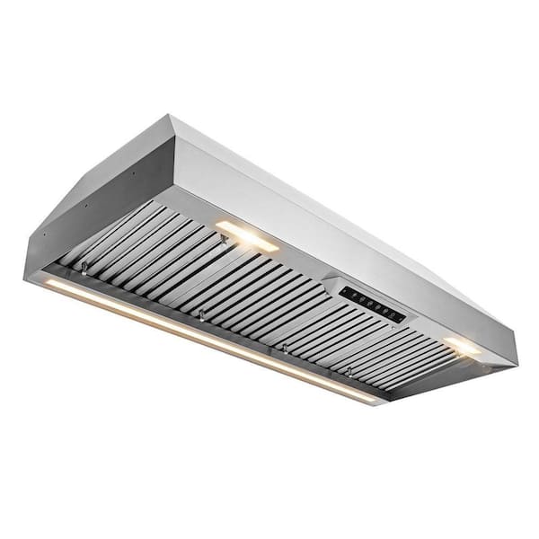 48 in. 1200 CFM Ducted Range Hood Insert in Stainless Steel with Gesture Control