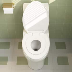 Ally Children's Potty Training 1-Piece 1.1/1.6 GPF Dual Flush Elongated Toilet in Glossy White, with Child Seat