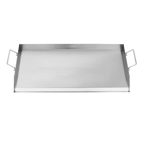 32 x 16 in. Stainless Steel Flat Top Griddle with Handle for Gas BBQ and Camping